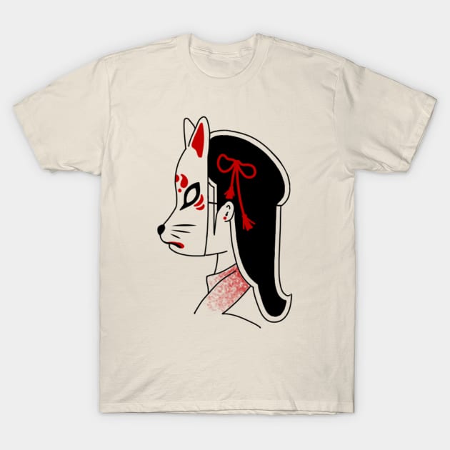 Kitsune-Mask T-Shirt by SmolBunny